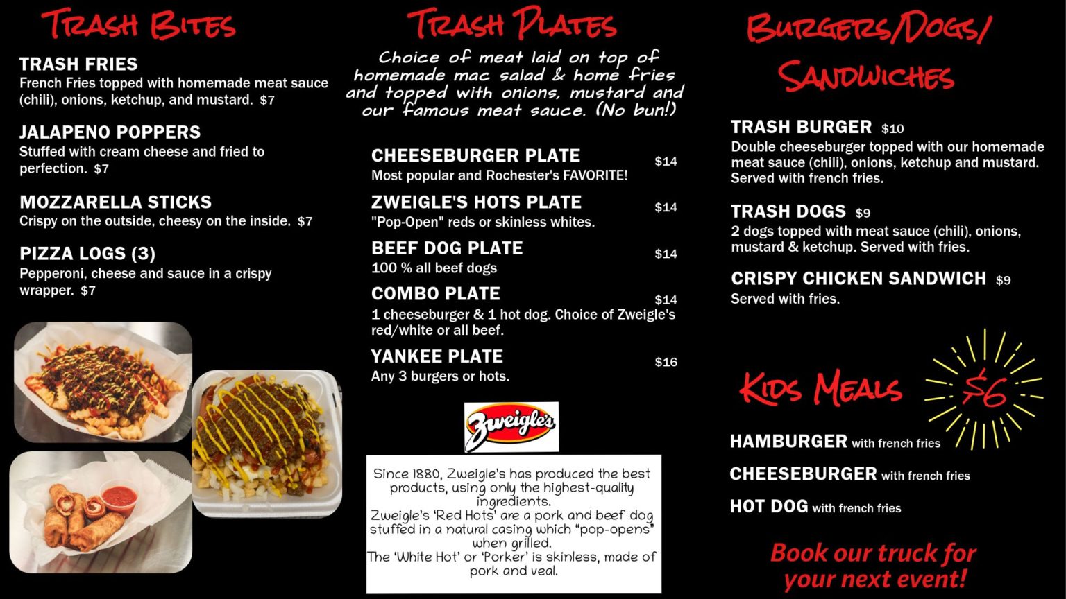 Food Truck Menu - Mustang Charlie's Diner